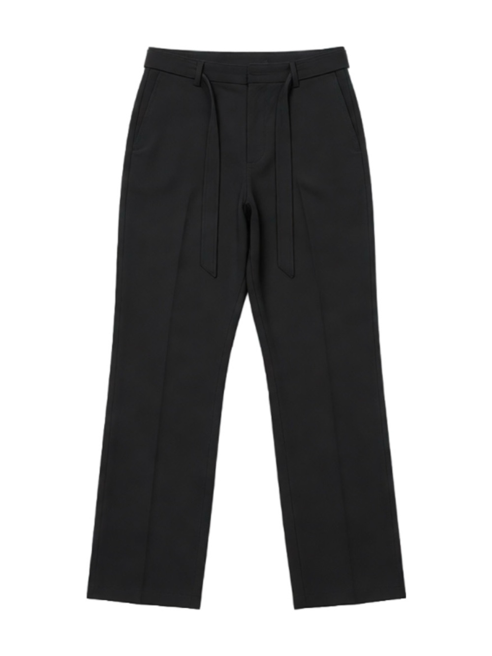 Ann Taylor Black Men's Straight-Leg Waist-Tie Pants